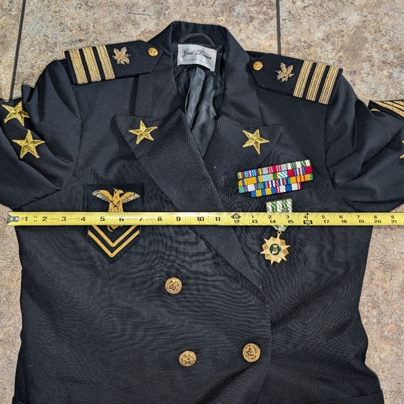 Gail Dauer Embellished Vintage 70s Military Dress Coat - Picture 12 of 13